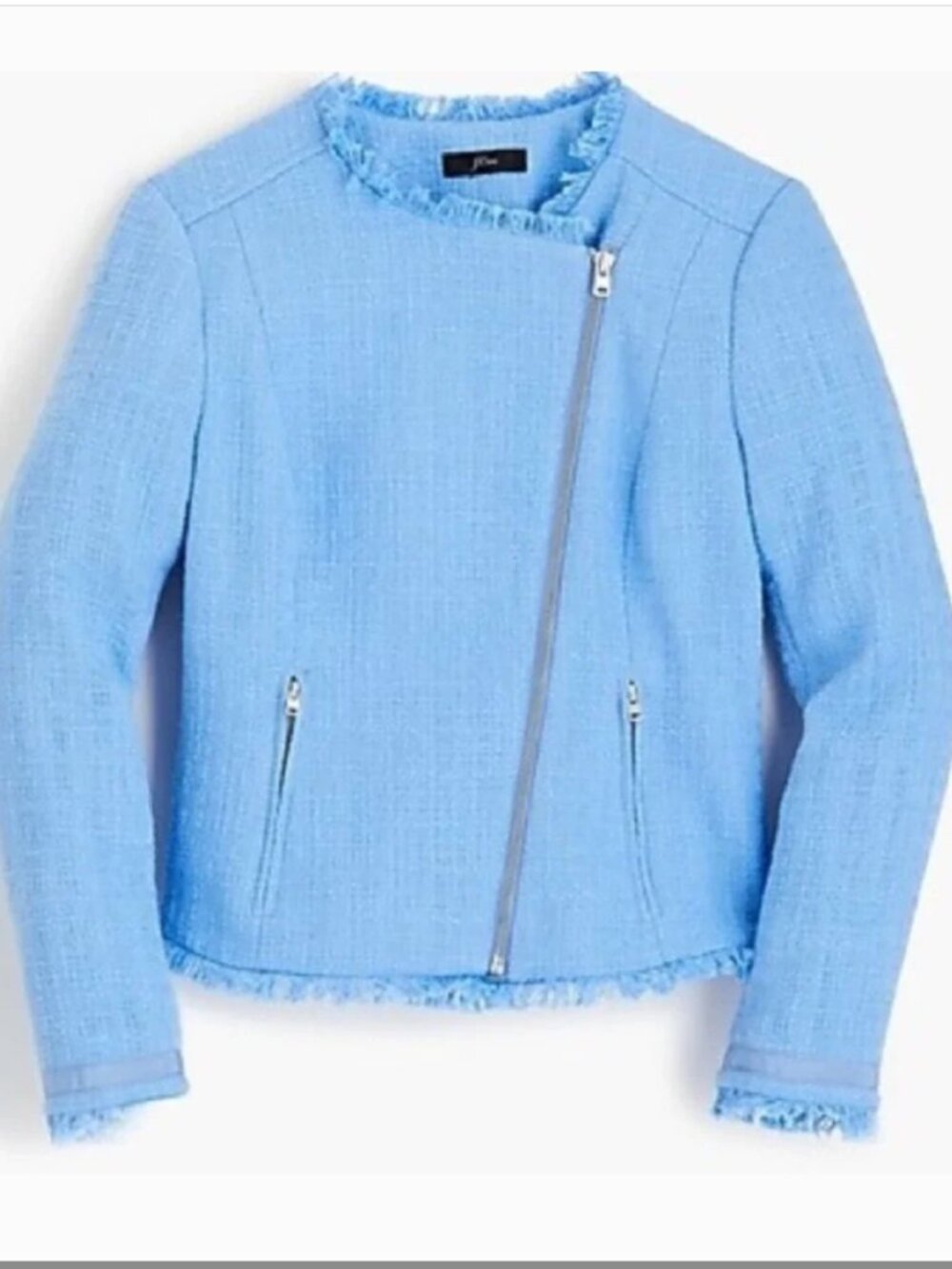 J.‎ Crew Tweed motorcycle jacket with fringe 00